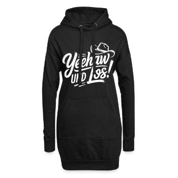 Yeehaw und Los! Western Script - Hoodie-Kleid - Schwarz - Vorne