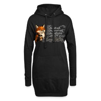 Kaffee Redet Nicht Kaffee Jammert Nicht Spruch - Hoodie-Kleid - Schwarz - Vorne