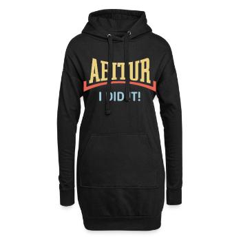 Abitur – I Did It! (Abiturient / Konkav / White) - Hoodie-Kleid - Schwarz - Vorne