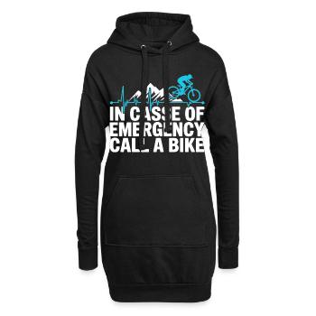 VTT, Descente, Action du cyclisme - Sweat-shirt à capuche long Femme - noir - Devant