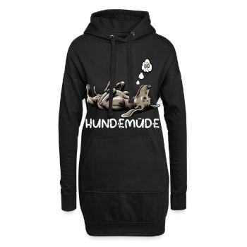 Hundemüde Weimaraner Weimaranerhalter Silbergeist - Hoodie-Kleid - Schwarz - Vorne