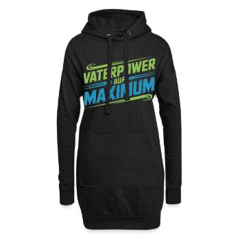 Gartenpapa Pflanzenvater Grüner Papa - Hoodie-Kleid - Schwarz - Vorne