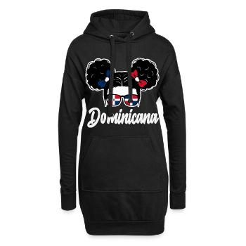 Dominikanische Republik Flagge Dom Rep Stolz - Hoodie-Kleid - Schwarz - Vorne