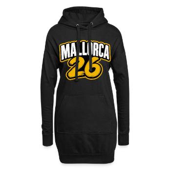 Mallorca 26 Vintage Grafik - Hoodie-Kleid - Schwarz - Vorne