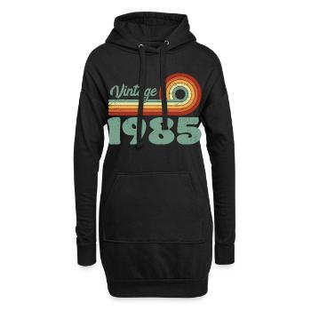 Vintage 1985 Retro Mountain Jubiläum 1985 - Hoodie-Kleid - Schwarz - Vorne