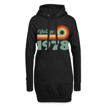 Vintage 1978 Retro Mountain Geburtstag 1978 - Hoodie-Kleid - Schwarz - Vorne