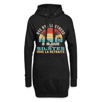 Idée Cadeau Départ Retraite Homme Femme - Sweat-shirt à capuche long Femme - noir - Devant