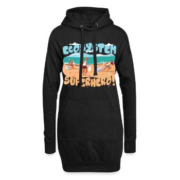 Écologie des écologues - Sweat-shirt à capuche long Femme - noir - Devant