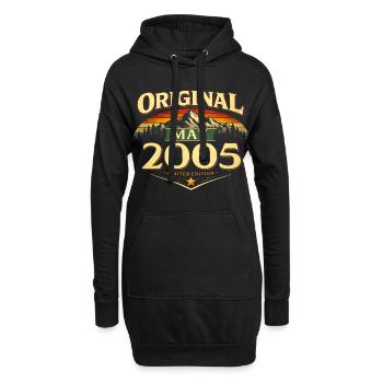 Cadeau du 21e anniversaire Original mai 2005 - Sweat-shirt à capuche long Femme - noir - Devant