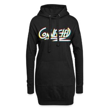 Connected_white_prism - Hoodie-Kleid - Schwarz - Vorne