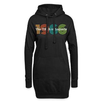 Vintage 1966 - Hoodie-Kleid - Schwarz - Vorne