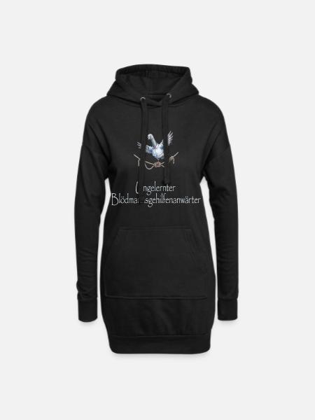 Ungelernter Blödmannsgehilfenanwärter  - Hoodie-Kleid - Schwarz
