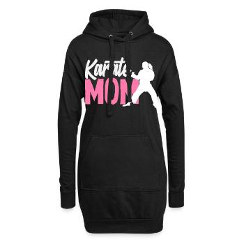 Maman Karaté Arts Martiaux Mère Combattante Femmes - Sweat-shirt à capuche long Femme - noir - Devant