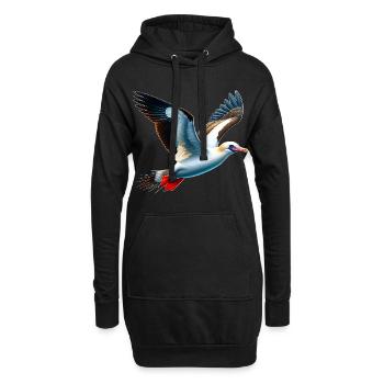 Nazca Tölpel Geschenk - Hoodie-Kleid - Schwarz - Vorne