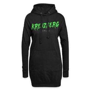 Kreuzberg Stadtteil in Berlin Deutschland Souvenir - Hoodie-Kleid - Schwarz - Vorne