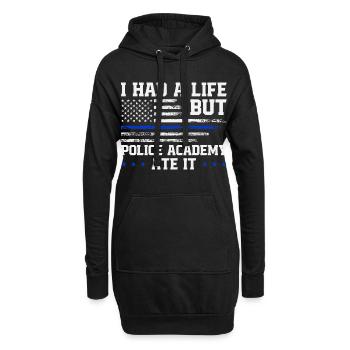 Polizeischule Überlebende Abschluss Polizeiakademie - Hoodie-Kleid - Schwarz - Vorne