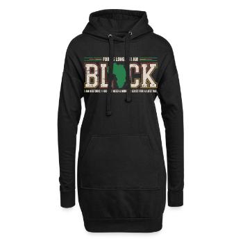 Fierté Afro Black History Month Vintage - Sweat-shirt à capuche long Femme - noir - Devant