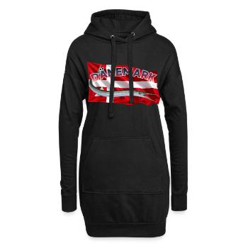 Garfish Danemark - Pêche maritime sur la côte de la mer Baltique - Sweat-shirt à capuche long Femme - noir - Devant