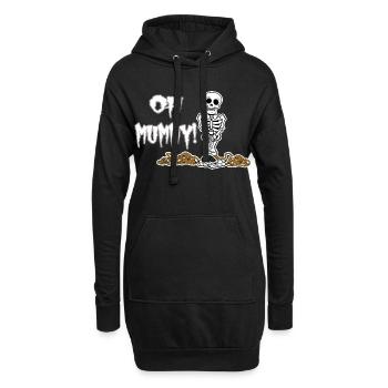 Oh Mummy! Witziges Halloween Skeleton - Hoodie-Kleid - Schwarz - Vorne