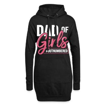 Papa des filles en infériorité numérique Papa qui dit - Sweat-shirt à capuche long Femme - noir - Devant