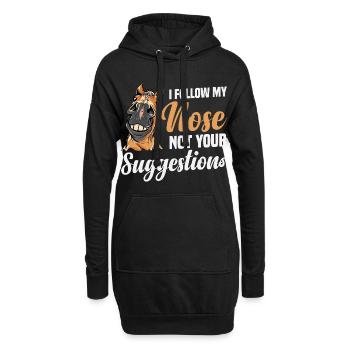 Percheron Outfit I follow my Nose Horse Riding - Hoodie-Kleid - Schwarz - Vorne