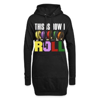 C’est ainsi que je roule un rouleau de filament pour l’impression 3D - Sweat-shirt à capuche long Femme - noir - Devant