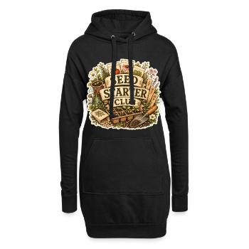 SEED STARTER CLUB Pflanzen - Hoodie-Kleid - Schwarz - Vorne