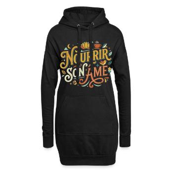 Nourrir son âme - Sweat-shirt à capuche long Femme - noir - Devant