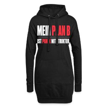 Mein Plan B - Hoodie-Kleid - Schwarz - Vorne