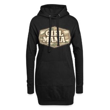 Girl Mama Camouflage | Cadeau Maman de Fille - Sweat-shirt à capuche long Femme - noir - Devant