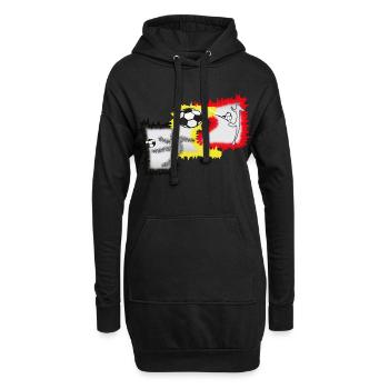 Kicker Fußball Stürmer  - Hoodie-Kleid - Schwarz - Vorne