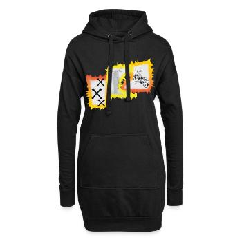 Biker Motorrad Chopper  - Hoodie-Kleid - Schwarz - Vorne
