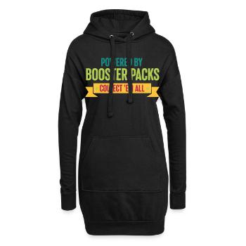 Powered By Booster Packs Collect Em All Card - Hoodie Dress - black - Front
