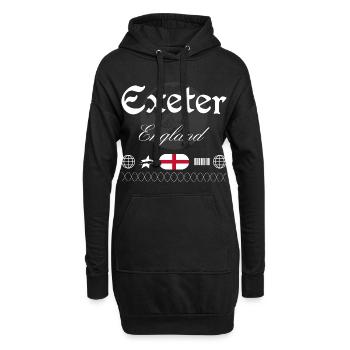 Exeter England Streetwear Reise Souvenir - Hoodie-Kleid - Schwarz - Vorne