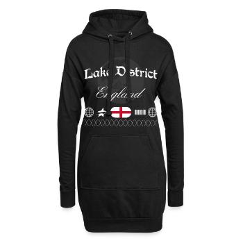 Lake District England Streetwear Reise Souvenir - Hoodie-Kleid - Schwarz - Vorne