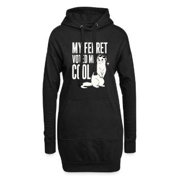 MY FERRET VOTED ME COOL - Hoodie-Kleid - Schwarz - Vorne