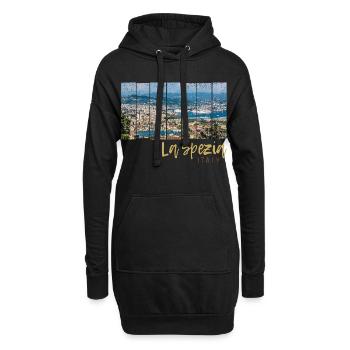 La Spezia Ligurien in Italien Vintage Souvenir - Hoodie-Kleid - Schwarz - Vorne