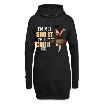 Je ne suis pas petit, je suis un cadeau mignon drôle d’anime taille chibi. - Sweat-shirt à capuche long Femme - noir - Devant