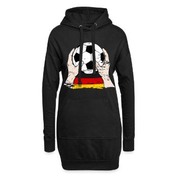 Deutscher Fußball Deutschland used - Hoodie-Kleid - Schwarz - Vorne