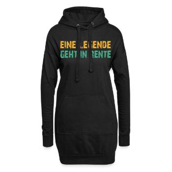 Ruhestand Legende - Hoodie-Kleid - Schwarz - Vorne