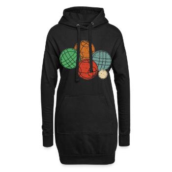 Ensemble graphique Boccia et Pétanque - Sweat-shirt à capuche long Femme - noir - Devant