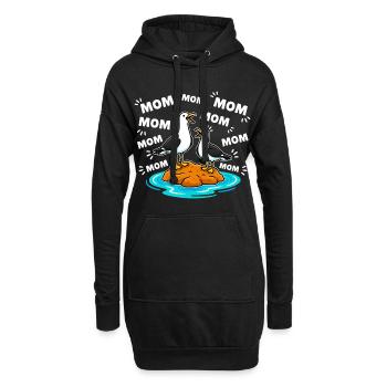 Mom Mom Mom - Lustige Möwen Kinder - Hoodie-Kleid - Schwarz - Vorne