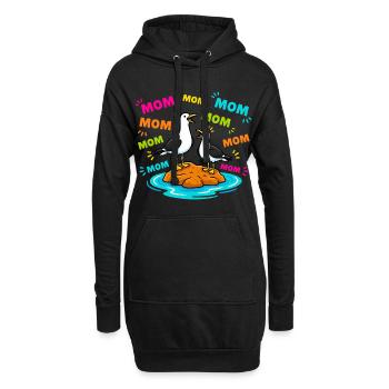 Mom Mom Mom - Lustige Möwen Kinder - Hoodie-Kleid - Schwarz - Vorne