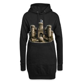 Château Fort Foot - Hoodie-Kleid - Schwarz - Vorne