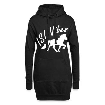 Schönes Islandpferd im Tölt – ISI Vibes - Hoodie-Kleid - Schwarz - Vorne