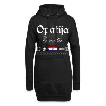 Opatija Kroatien Streetwear Reise Souvenir - Hoodie-Kleid - Schwarz - Vorne
