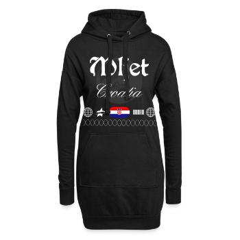 Souvenir de voyage Mljet Croatia Streetwear - Sweat-shirt à capuche long Femme - noir - Devant