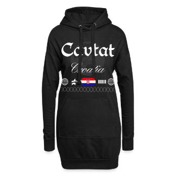 Cavtat Kroatien Streetwear Reise Souvenir - Hoodie-Kleid - Schwarz - Vorne