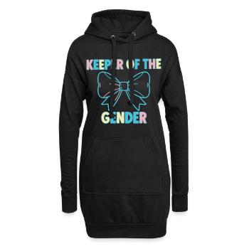 Gender Reveal Bewahrer der Gender Baby Shower - Hoodie-Kleid - Schwarz - Vorne
