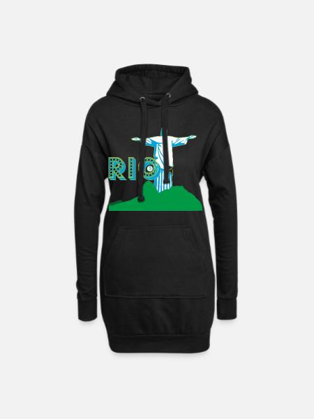 Love Rio - Hoodie-Kleid - Schwarz